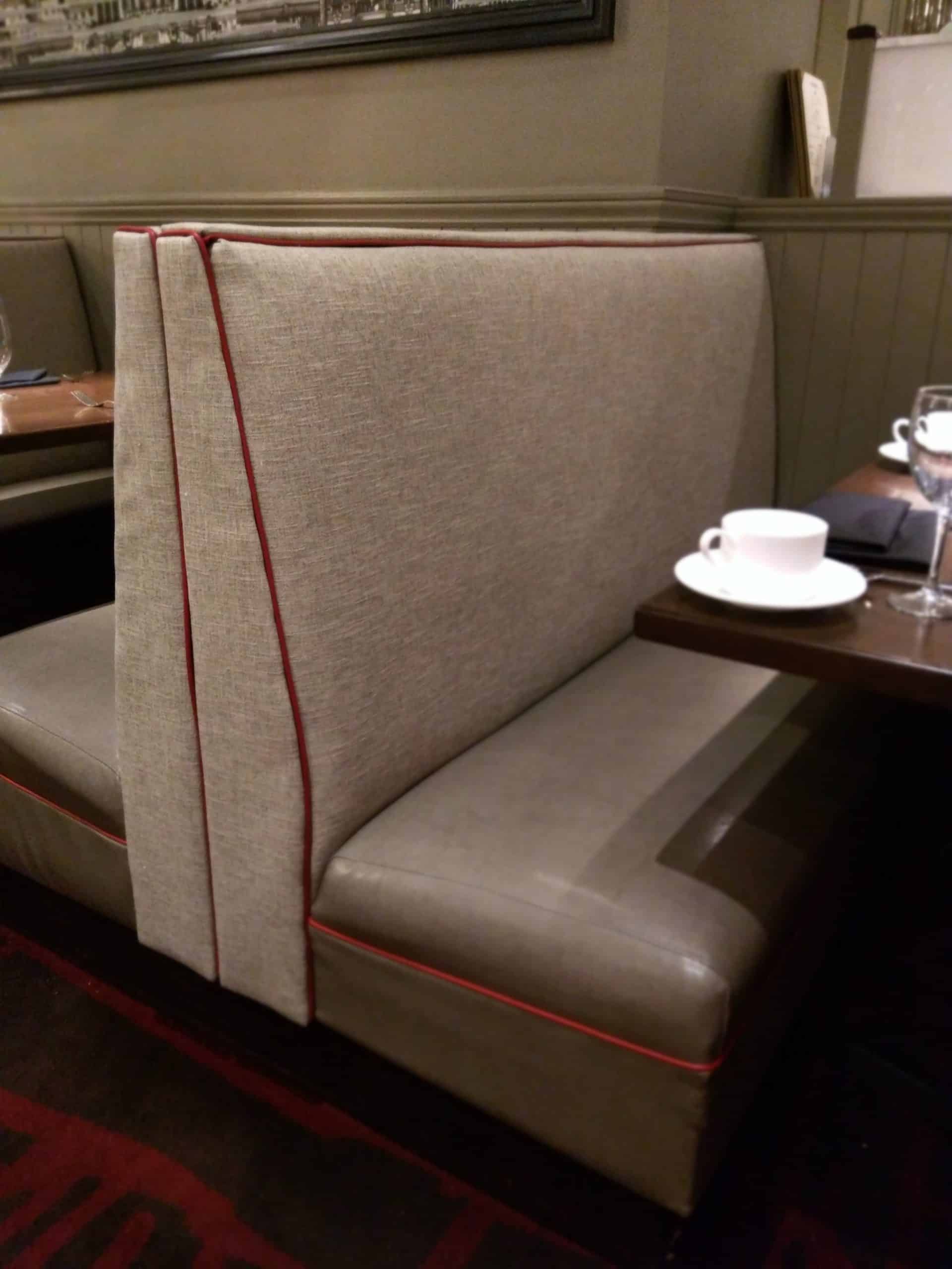 Panzano Restaurant Remodel Double Endcap Booth Seat